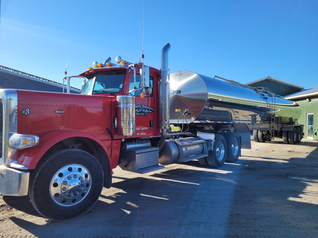 Milk truck at Blue Spruce Farm